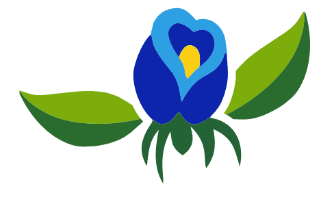 Blue tulip from the Wasauking First Nations logo