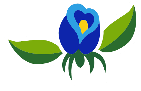 Blue tulip from the Wasauking First Nations logo